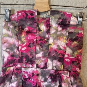 Strapless floral dress with pockets